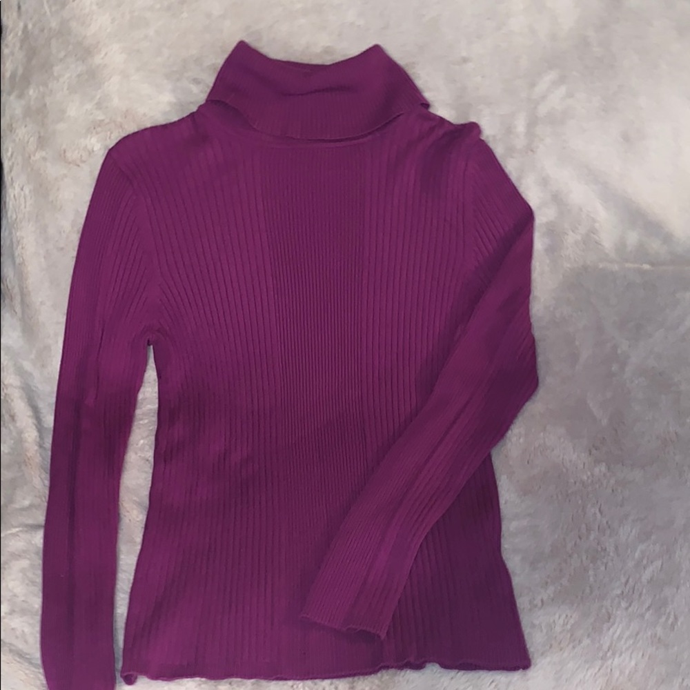 Purple turtleneck